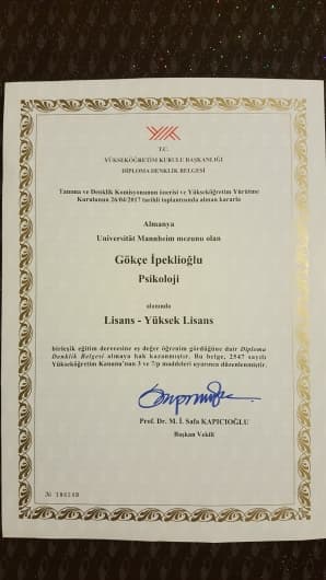 Gökçe İpeklioğlu — Uzman Psikolog