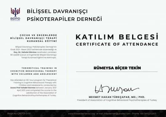 Rümeysa Biçer — Klinik Psikolog