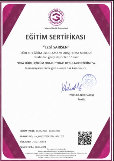 Ezgi Sarışen — Uzm. Psk.